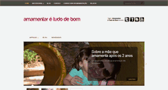 Desktop Screenshot of amamentartudodebom.com.br